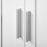 kleankin Under Sink Bathroom Cabinet with 2 Slatted Doors and Movable Shelf – Vanity Unit, White MDF