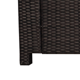 Outsunny Brown Rattan Sofa side view