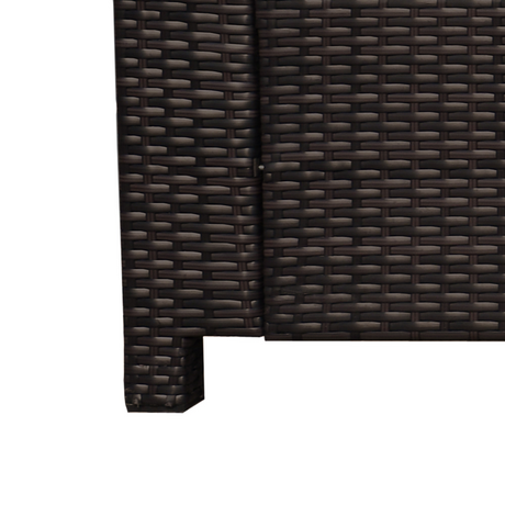 Outsunny Brown Rattan Sofa side view