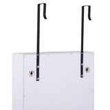 Lockable Hanging Mirrored Jewellery Cabinet with Full-Length Mirror & 6 LED Lights – White