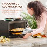 HOMCOM 36L Countertop Toaster Oven with 2 Hot Plates – Grill, Roast & Bake, Mini Kitchen Cooker