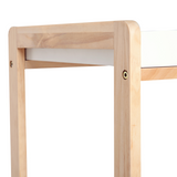 HOMCOM 3-Tier Bamboo Kitchen Serving Trolley on Wheels – Mobile Storage with Push Handle