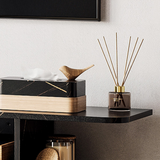 Floating Wall-Mounted TV Unit with Storage Shelves and Cable Management – Media Console, Black