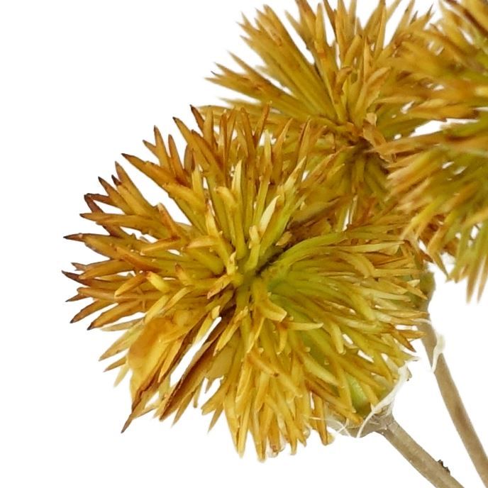 Leaf Craspedia Artificial Flower Stem with Plastic Flowers and Wired Stem – 85cm Home Decor, Yellow