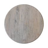 Artisan Furniture Solid Wood Spindle Coffee Table with Turned Legs & Round Top – Salted Oak Finish, Grey