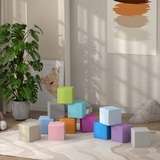 HOMCOM 12 Piece Soft Play Blocks for Toddlers – High-Density Foam Climbing and Crawling Toys, Multi-colour