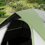 Outsunny 2 Man Camping Tent with Sewn-in Groundsheet, 3000mm Waterproof – One Room Tent with Carry Bag, Green