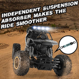 4DRC 1:12 Rock Crawler RC Off-Road Truck, 4WD with Metal Shell, LED Headlights & 2 Rechargeable Batteries