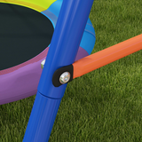 Outsunny Kids Swing Nest Seat with A-Frame Metal Structure – Outdoor Garden Swing for Two, Multicoloured