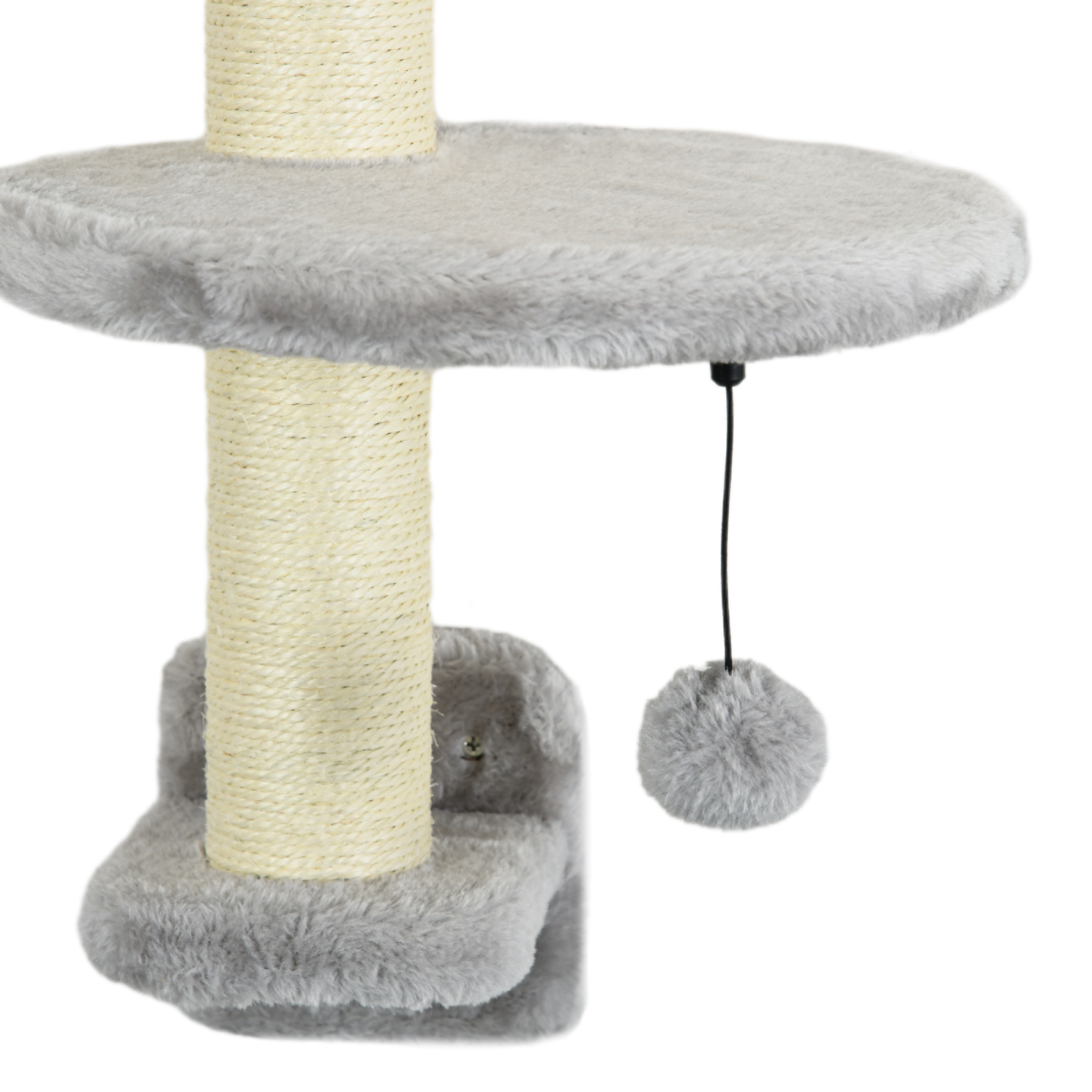 PawHut Cat Wall Furniture with Hammock, Platforms, Ladder and Scratching Post – Wall-Mounted Cat Climbing Set, Grey