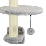 PawHut Cat Wall Furniture with Hammock, Platforms, Ladder and Scratching Post – Wall-Mounted Cat Climbing Set, Grey