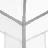 Outsunny 2.7 x 2.7m Garden Gazebo Marquee with Steel Frame, Guy Ropes & Ground Stakes – Party Tent, White