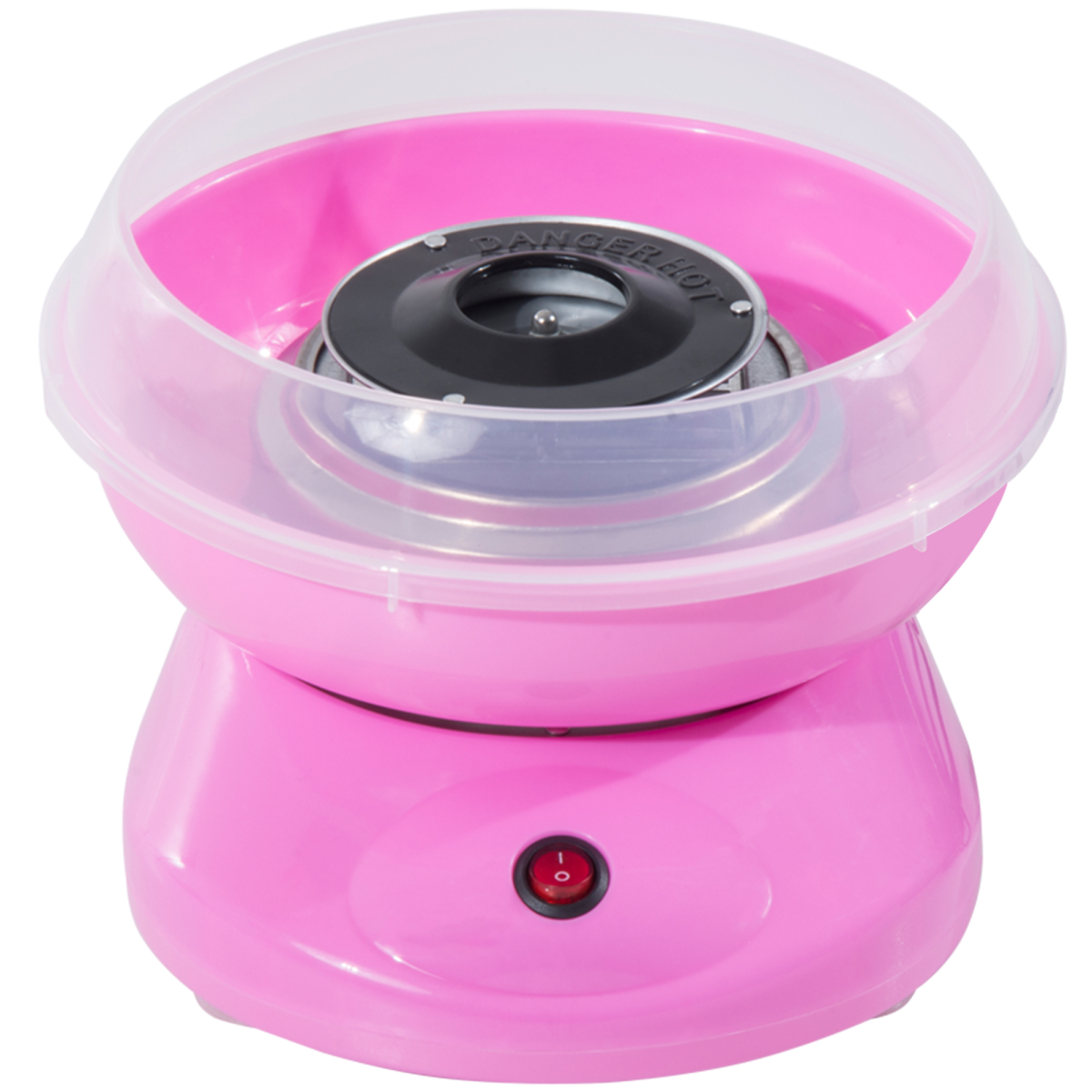 HOMCOM 450W Stainless Steel Candy Floss Machine – Party Treats at Home, Pink