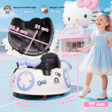 Hello Kitty 6V Electric Ride-On Bumper Car with Joystick, Remote Control & Music – Kids Ages 18-60 Months
