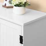Modern Freestanding Storage Hutch Cabinet with 4 Doors & Adjustable Shelves – Kitchen & Living Room