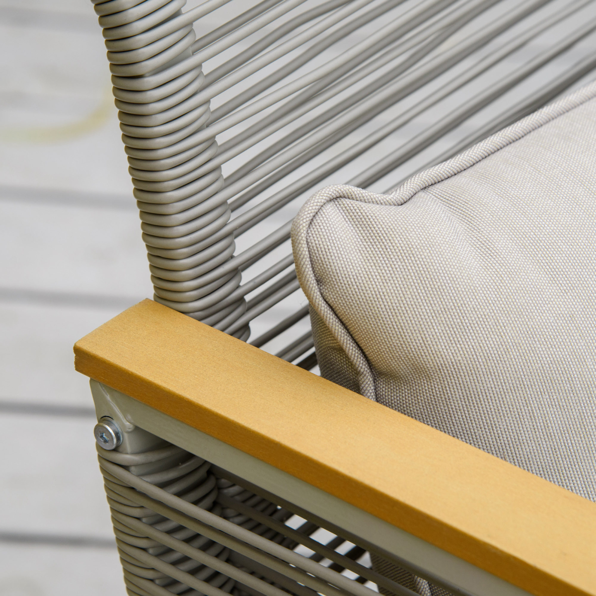 Outsunny Rattan Patio Sofa Set single chair view