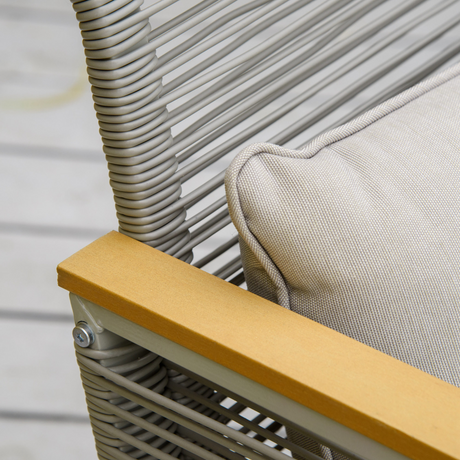 Outsunny Rattan Patio Sofa Set single chair view
