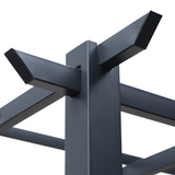 Outsunny 3 x 3m Metal Pergola with Grid Top & 8 Ground Stakes – Garden Plant Support Frame, Black