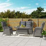 Outsunny rattan set arranged in a garden