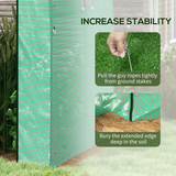 Walk-in Greenhouse with UV-Resistant PE Cover, Roll-Up Door & Mesh Windows – Garden Grow House, Green