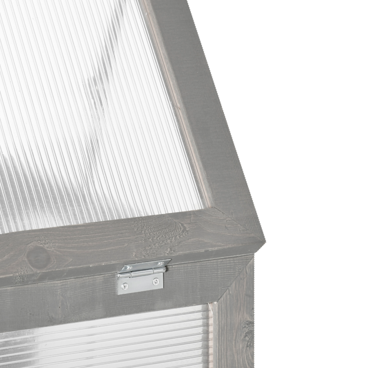 Outsunny 3-Tier Wooden Mini Greenhouse Cold Frame with Polycarbonate Panels & Flip-Top Lid – Plant Shelf