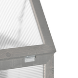 Outsunny 3-Tier Wooden Mini Greenhouse Cold Frame with Polycarbonate Panels & Flip-Top Lid – Plant Shelf