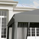Outsunny 3x3m Heavy Duty Pop Up Gazebo with Removable Mesh Sidewalls & Carry Bag – Event Party Tent, Grey