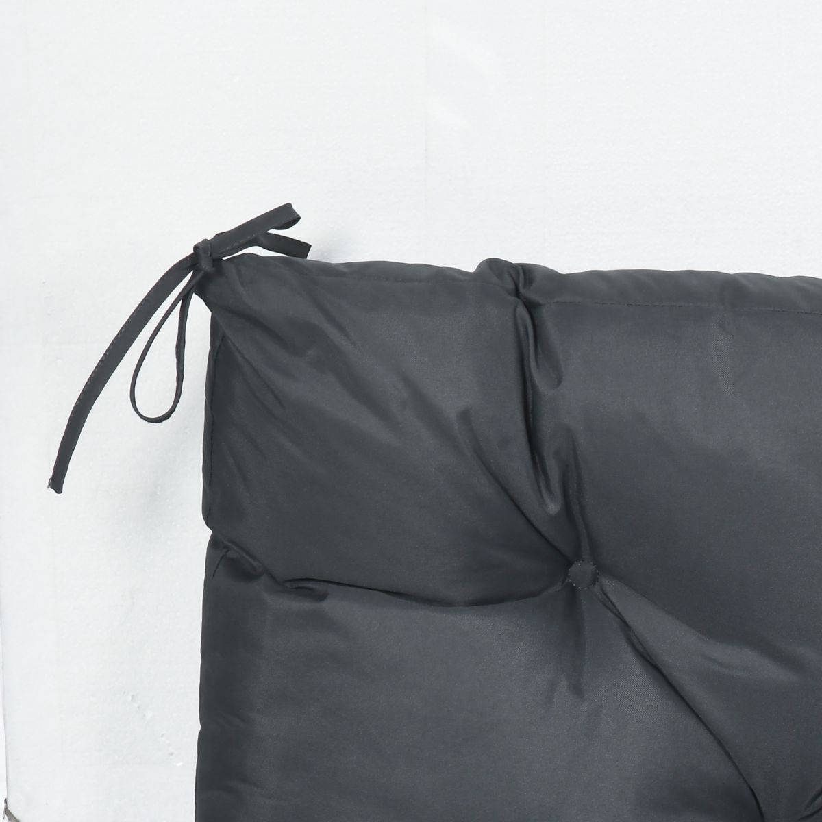 Outsunny 2 Seater Garden Bench Cushion with Ties – Padded Outdoor Seat Pad, Dark Grey