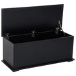 HOMCOM black ottoman storage chest with lid