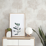 Arthouse Wonderland Woodland Vinyl Wallpaper with Glitter Finish – Textured Hardwearing Design, Natural