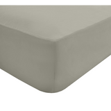 Sleepdown 68 Pick Polycotton Fitted Sheet with 25cm Deep Pocket – Non-Iron Everyday Bedding, Natural, King