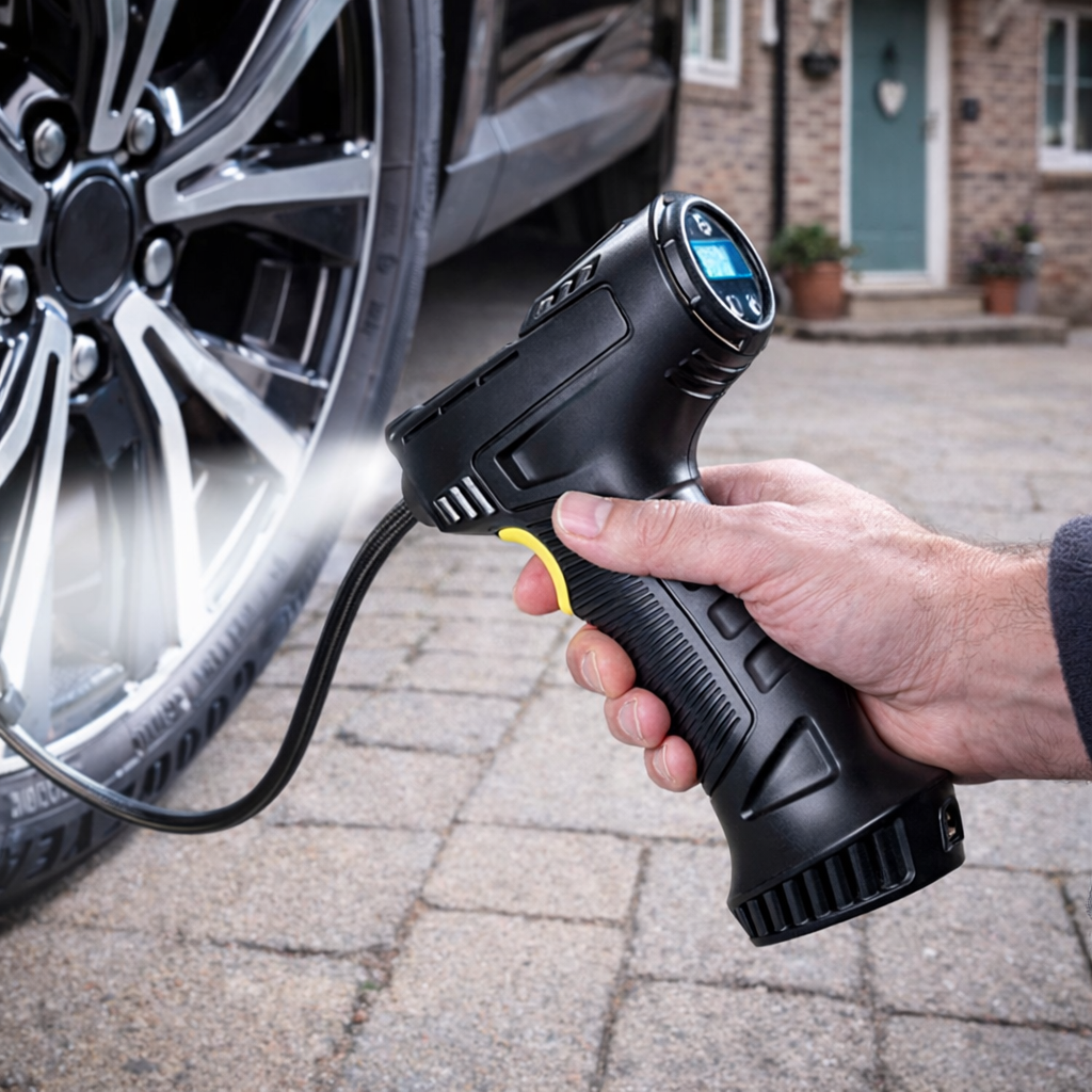 Avilo 120W Rechargeable Tyre Inflator – Portable Car Tyre Pump (C232540)