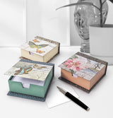 Avilo Butterfly & Flower Memo Boxes, Set of 3 – Decorative Storage for Notes and Keepsakes