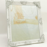 Handcrafted White Mirror, 36 x 48 Inch – Modern Hand-Finished Wall Mirror with Hanging Hook