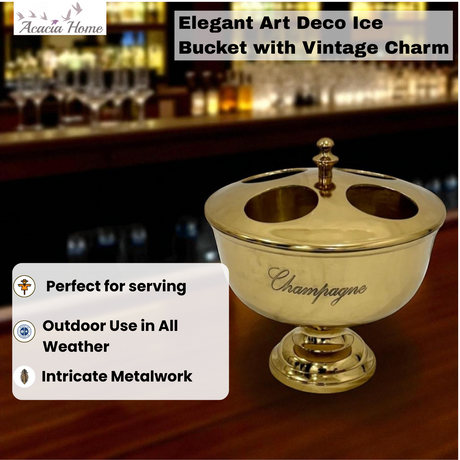 Vintage gold champagne ice bucket
