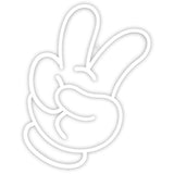 Yellowpop Disney Mickey & Minnie Glove Peace LED Neon Sign – Feature Light, Official Licensed
