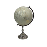 World Globe on Nickel Stand, 53cm Tall – Educational Desktop Map Globe for Children Aged 3+ and Home Decor