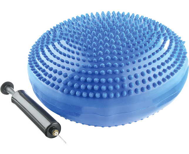 Anti-Fatigue Posture Cushion with Massage Spikes, Inflatable PVC, 33cm – Blue