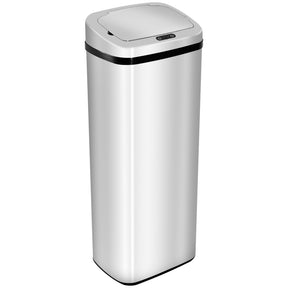 50L motion sensor bin silver and black