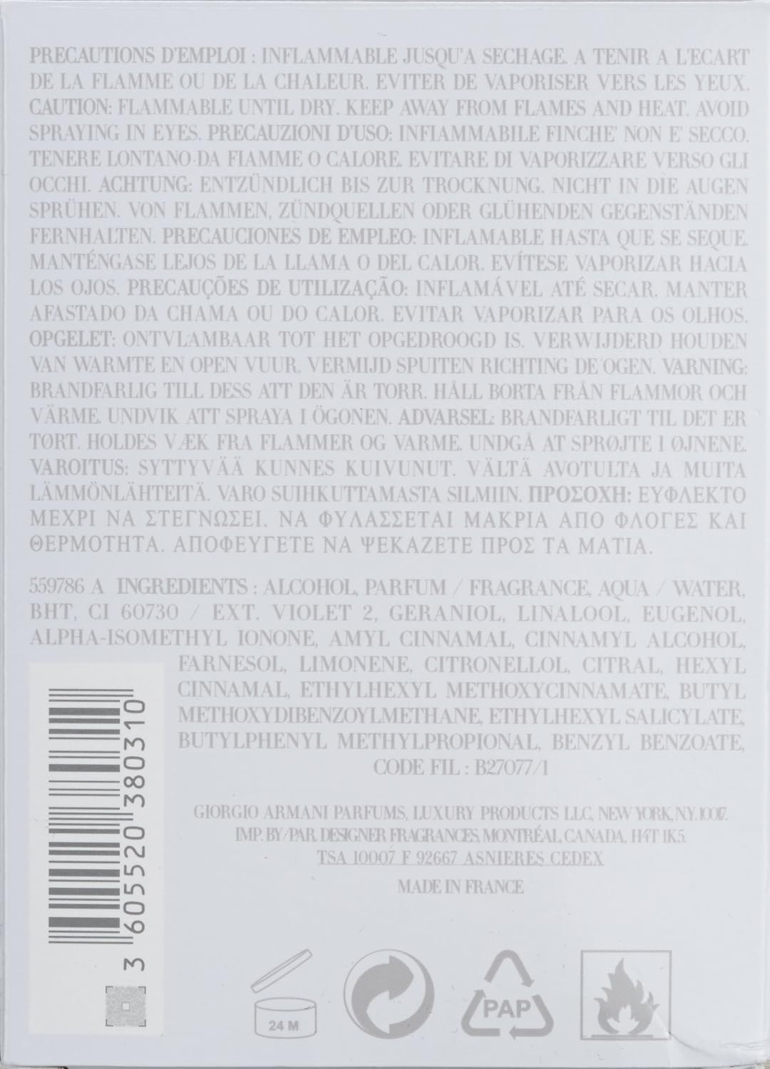 Emporio Armani Diamonds Eau de Parfum Spray 50ml – Floral, Fruity Fragrance for Women