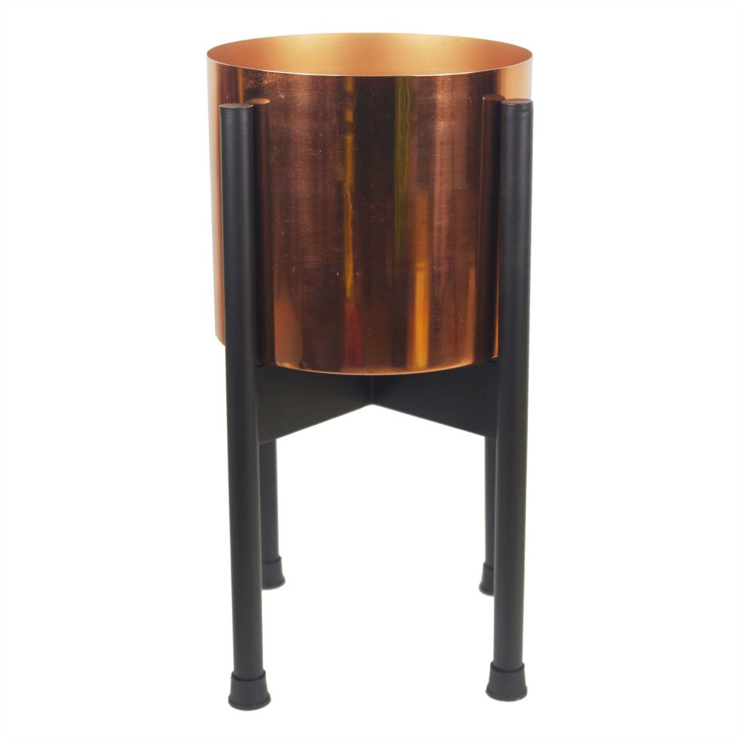 Polished Copper Metal Planter, 20 x 18cm