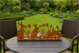 Bunny Silhouette Iron Tea Light Holder – Rustic Springtime Garden Decoration