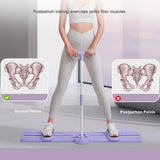 5-in-1 Folding Ski Machine & Hip Leg Exerciser with Counter & Tension Ropes – Home Core Trainer, Purple