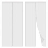 VINSANI Magnetic Insect Door Screen Curtain – Fly and Mosquito Barrier for Doorways, White