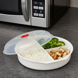 Avilo Sectioned Microwaveable Casserole Dish – Keeps Food Groups Separate