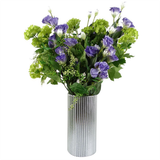 30cm Silver Dot Glass Vase – Decorative Home Accent, Silver