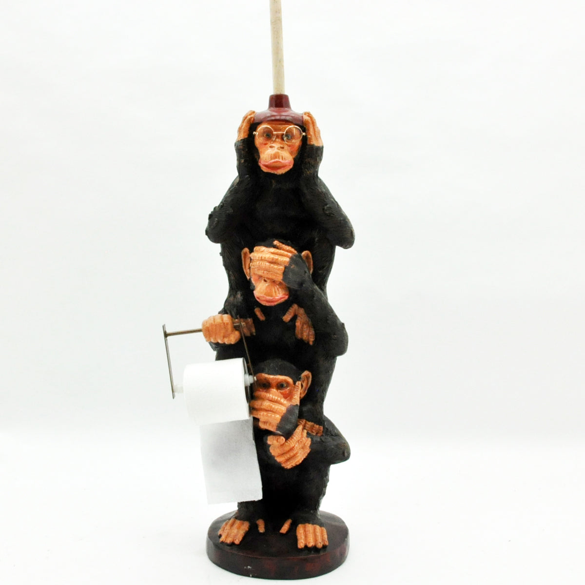 MSL Monkey Toilet Roll Holder, 82cm – Hand Finished Resin Bathroom Accessory