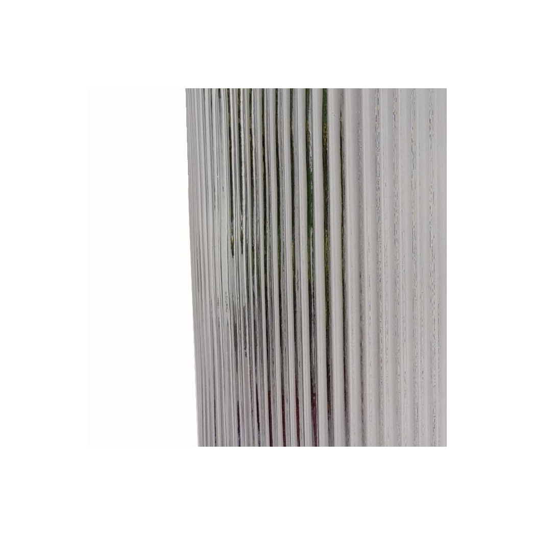 31cm Clear Ridged Glass Vase – Decorative Home Accent, Clear