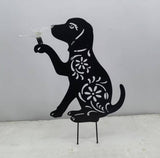 Dog Design Solar Stake Light – Steel Cut Garden Ornament for Dog Lovers