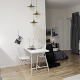 LEDSONE 4 Head Vintage Industrial Brushed Brass Ceiling Pendant Light with 22cm Shades – Dimmer Compatible
